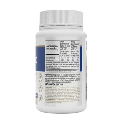 Tabela Nutricional do Magnésio Plus - Informações sobre Vitamina B6 e Magnésio